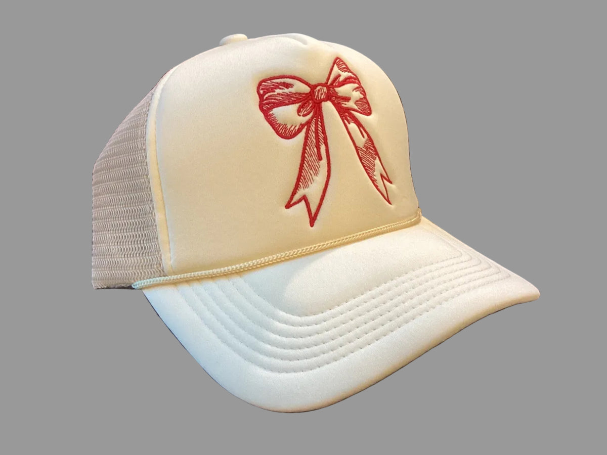 Red Bow Trucker Hat