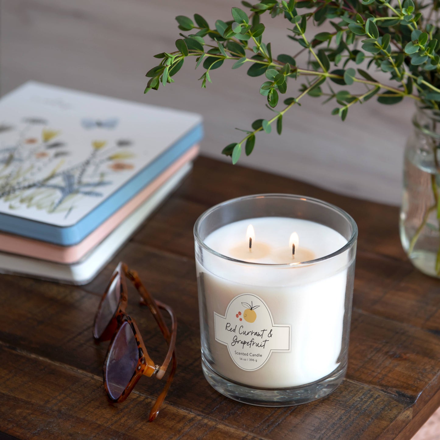 Red Currant & Grapefruit Double Wick Candle 14 oz.