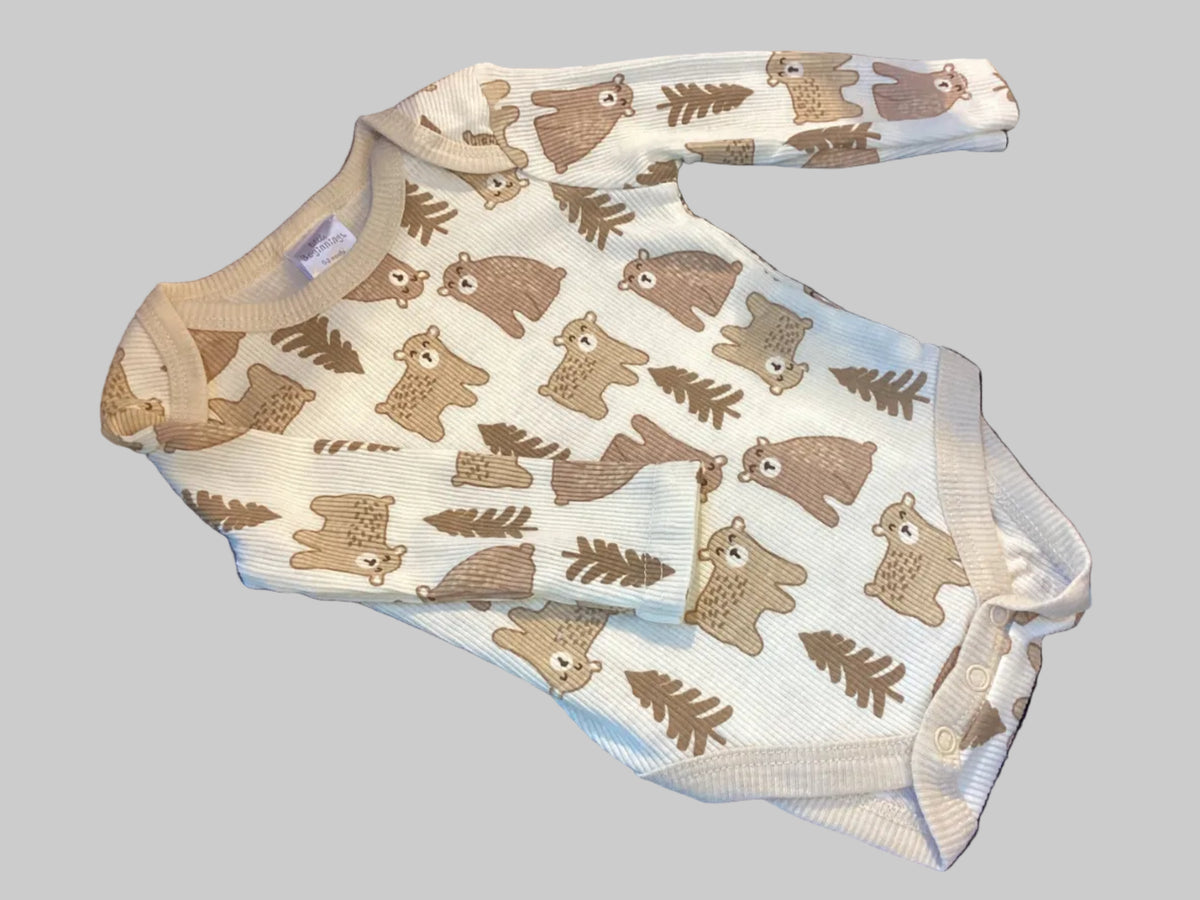 Ribbed Onesie with Woodland Animal