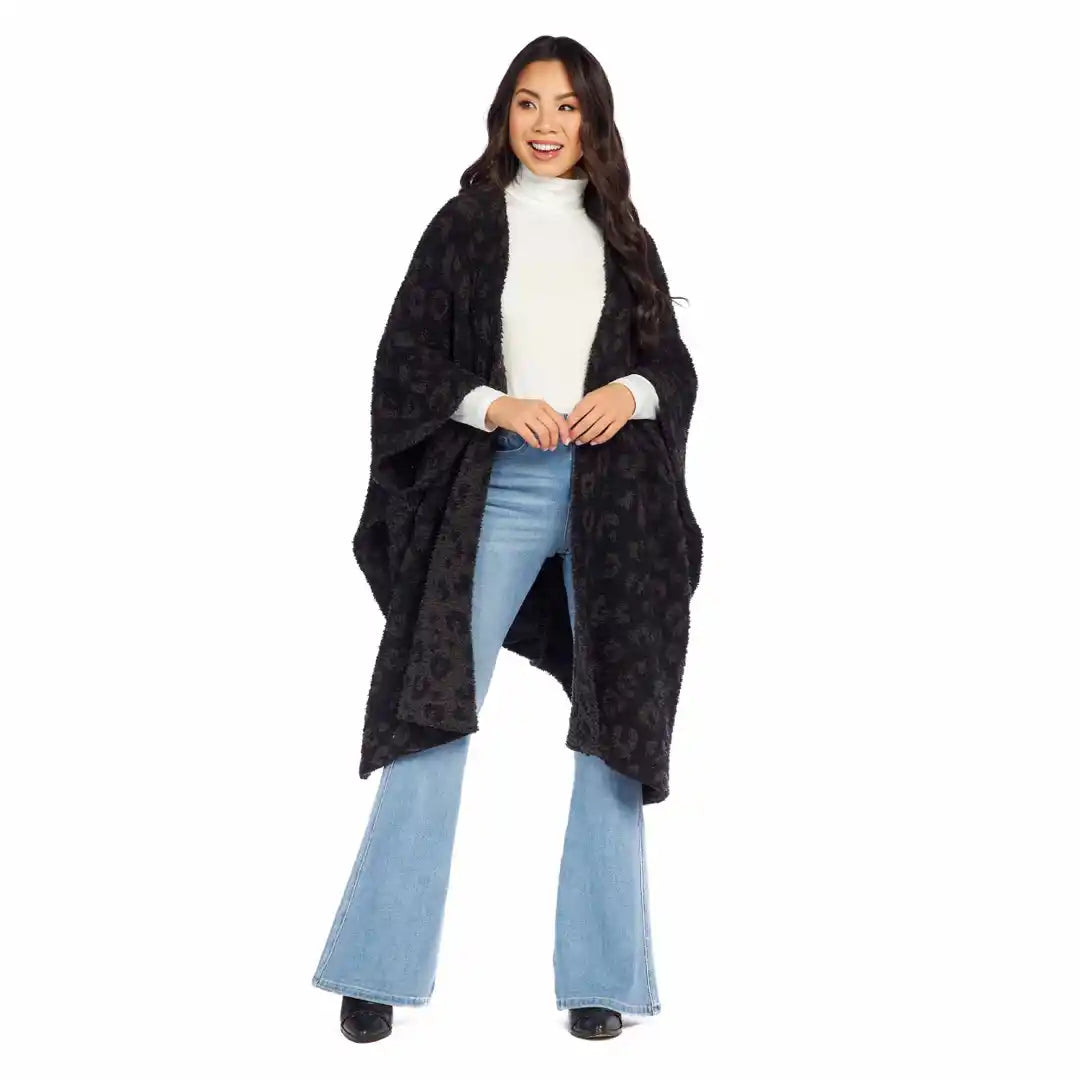 Cheetah Blanket Poncho