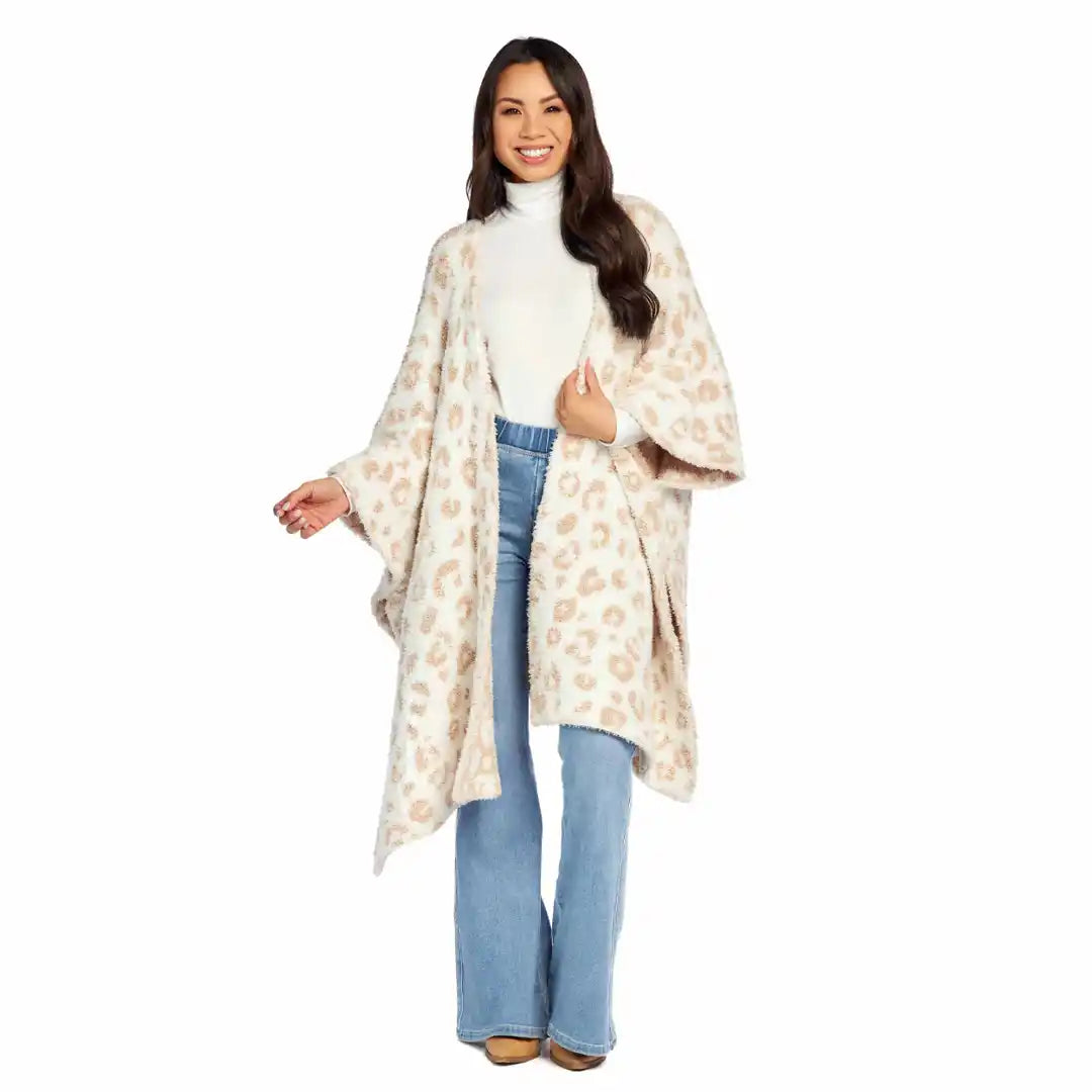 Cheetah Blanket Poncho