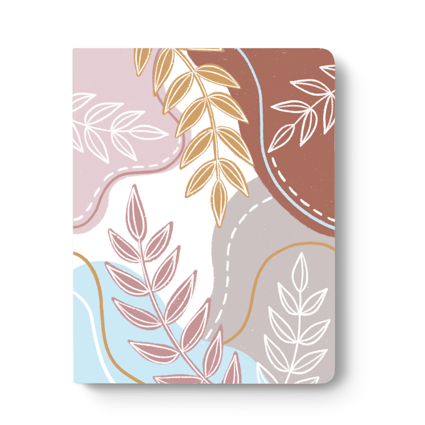 Lavender Leaves Layflat Lined Journal Notebook 8.5x11in.