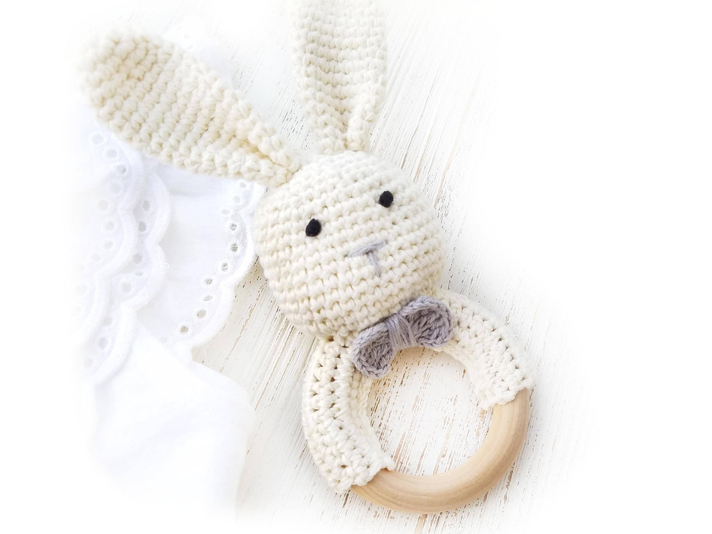 Sleepy Bunny Doll White