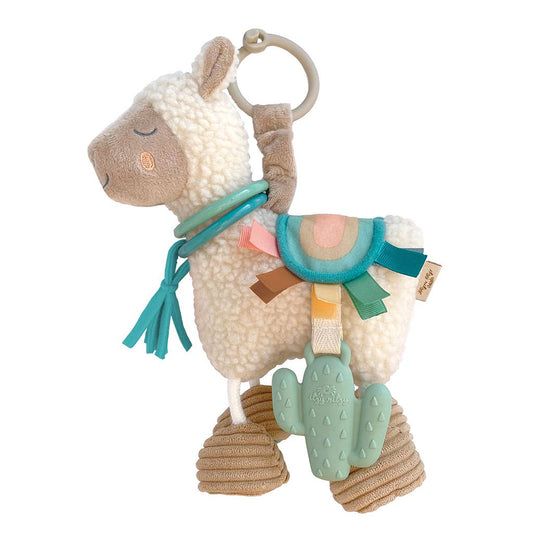 Itzy Friends Link & Love lama Activity Plush with Teether Toy