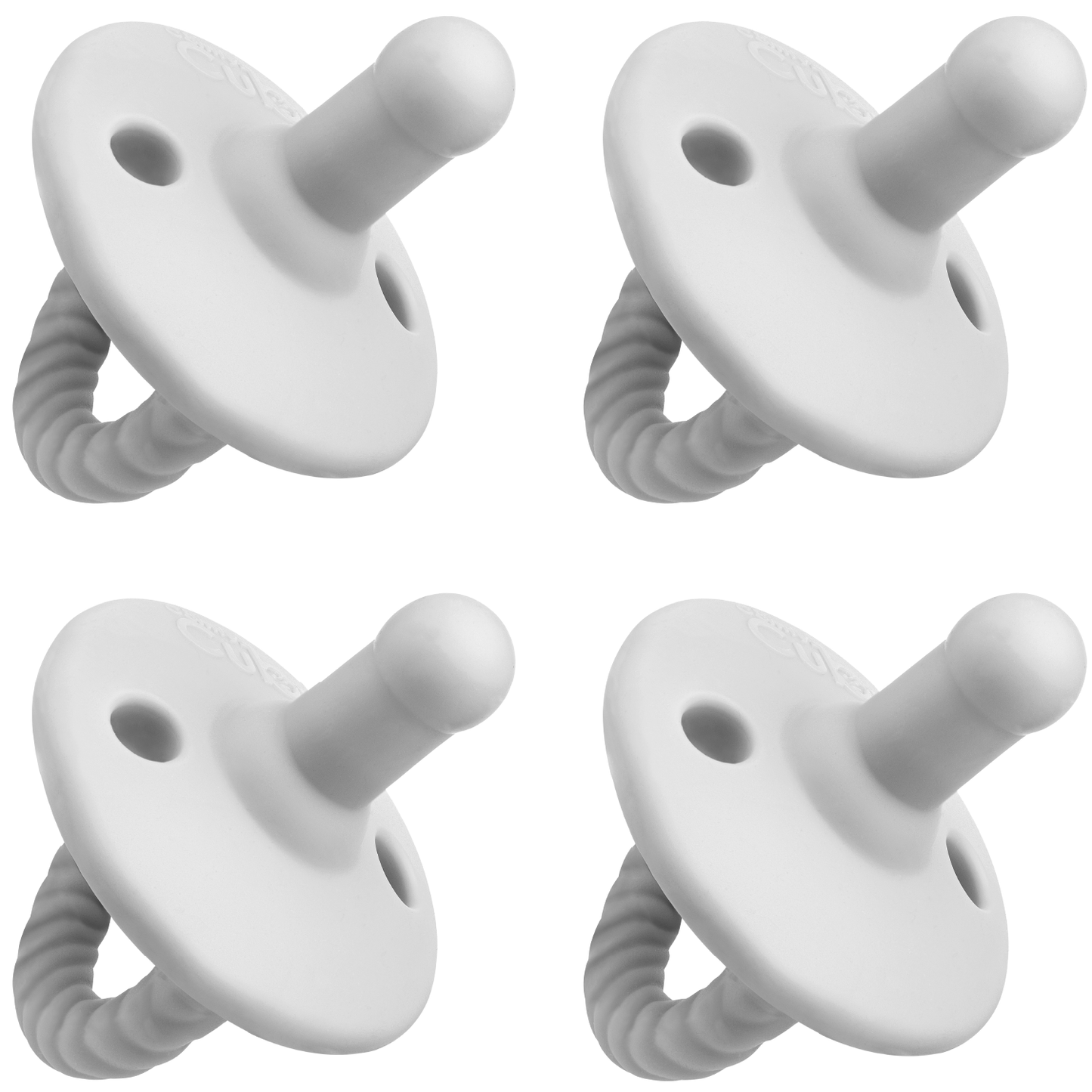 Pacifiers, 4-pack- Gray
