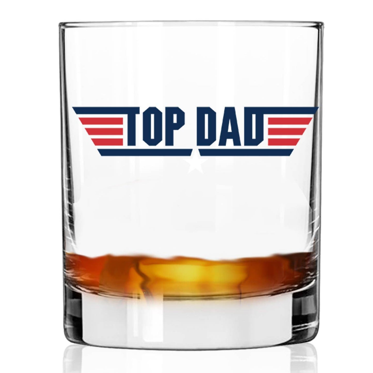 Top Dad Whiskey Glass
