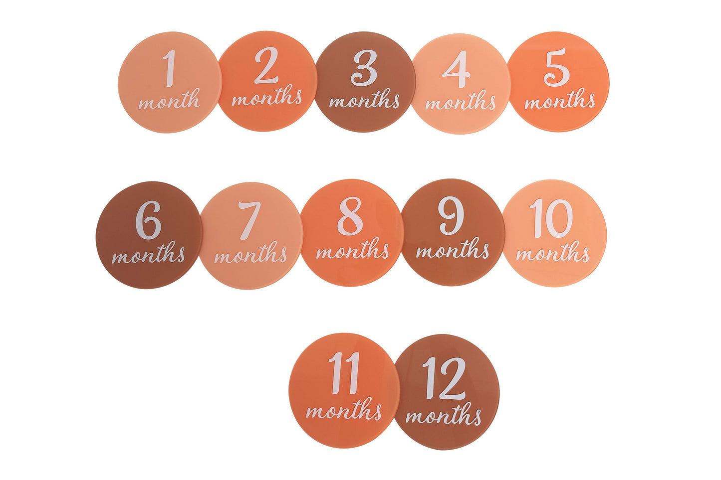 Acrylic Monthly Milestone Prop Photo Cards
