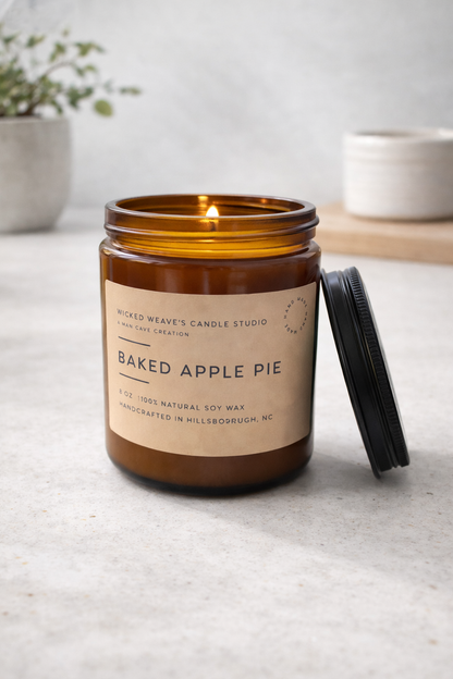Baked Apple Pie Soy Wax Candle 4 oz
