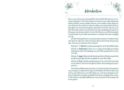 The 5-Minute Bible Study Journal for a Less Stressed Life
