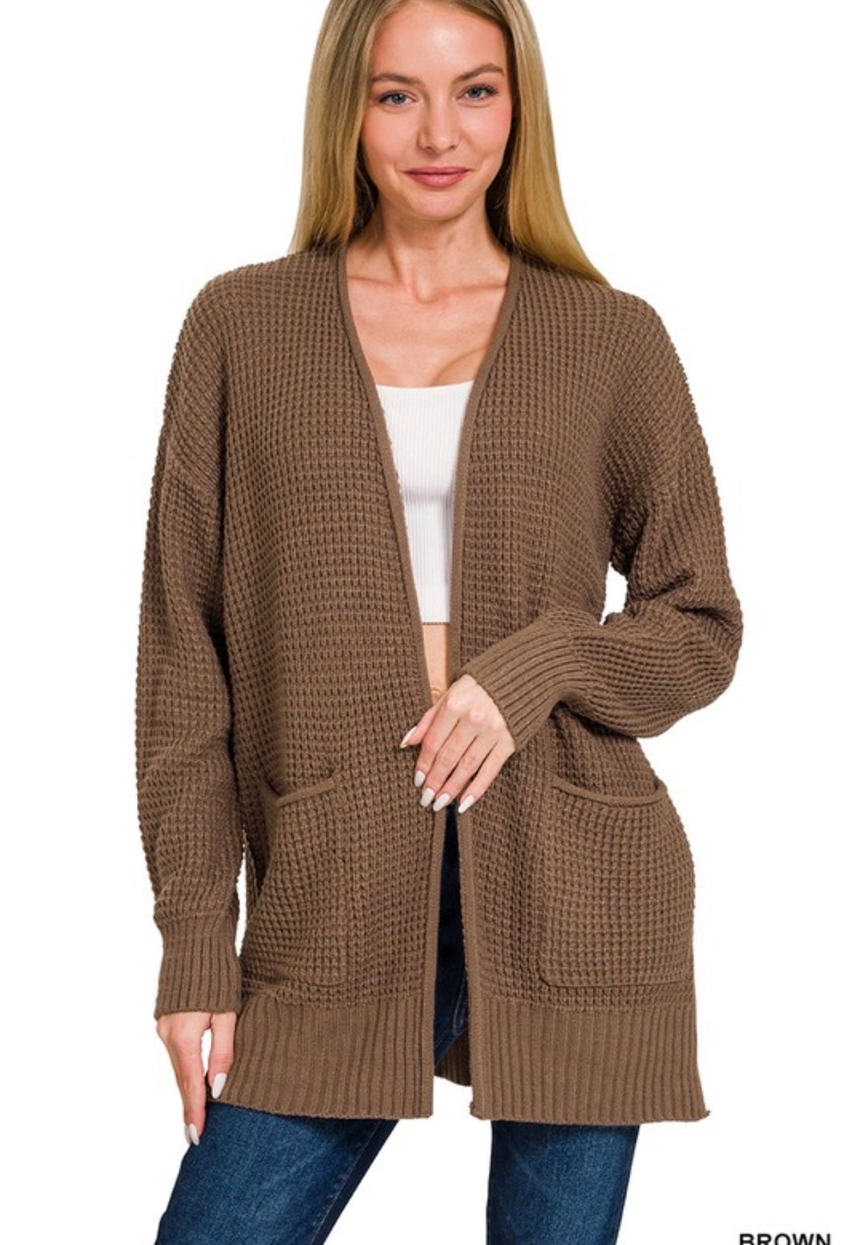 Waffle knit Cardigan