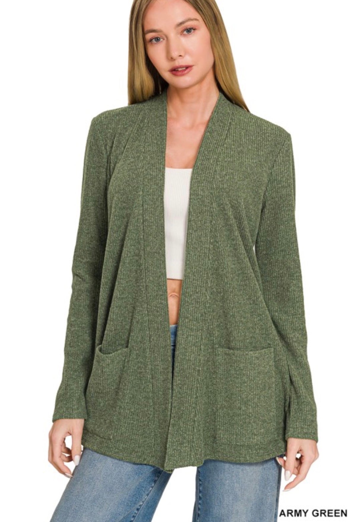 Army green Cardigan