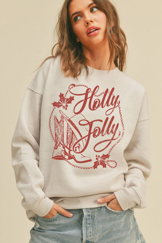 Holly Jolly Cowboy Graphic Sweatshirt