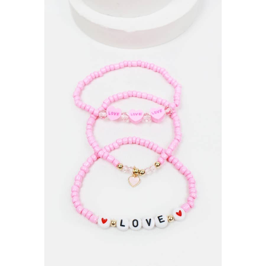 LOVE Seed Beaded Bracelet