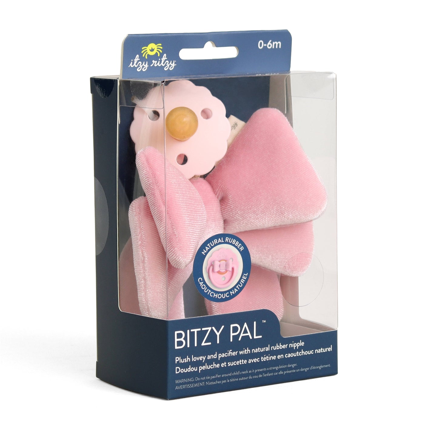 *NEW OPTIONS* Bitzy Pal Natural Rubber Pacifier & Plush: Bear