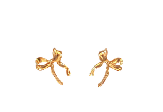 Gold Bow Earrings