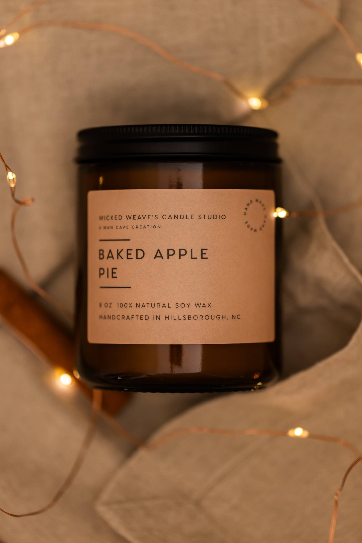 Baked Apple Pie Soy Wax Candle 4 oz