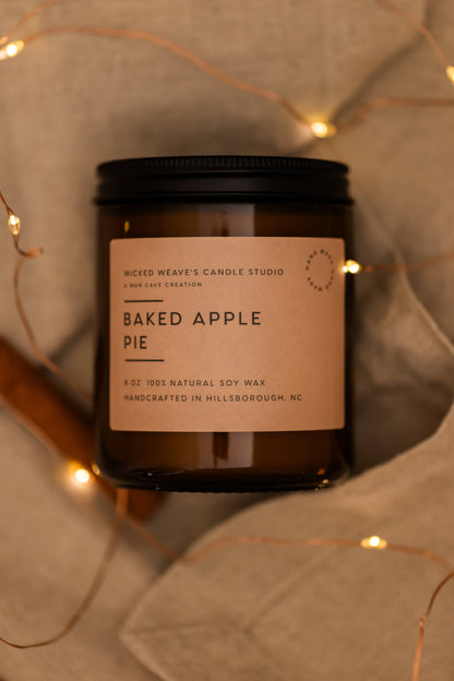 Baked Apple Pie Soy Wax Candle 4 oz