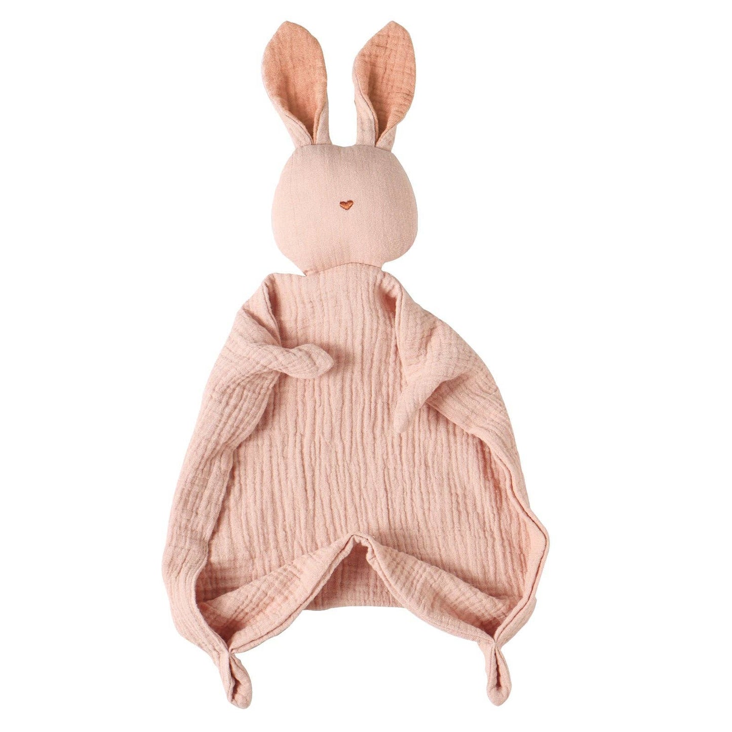 Cartoon Bunny Comforter Blanket Cotton Soft Baby Lovey: Navy Blue and Blush