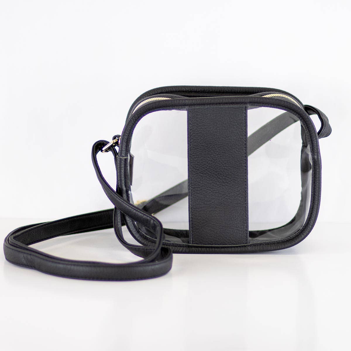 Emma Clear Crossbody   Black