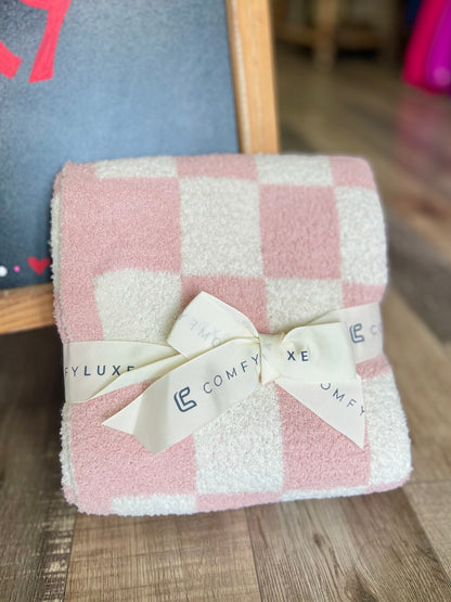Kids Checkered Pattern Soft Throw Blanket