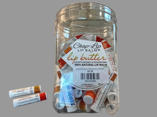 Chap-Lip Lip Butter 100% Natural Lip Balm (60 count) Jar