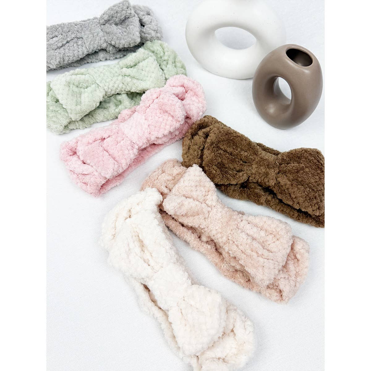 Waffle Texture Bow Spa Headband