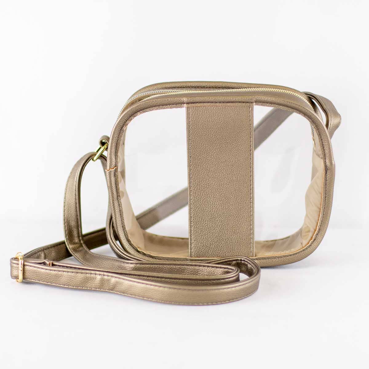 Emma Clear Crossbody   Light Gold