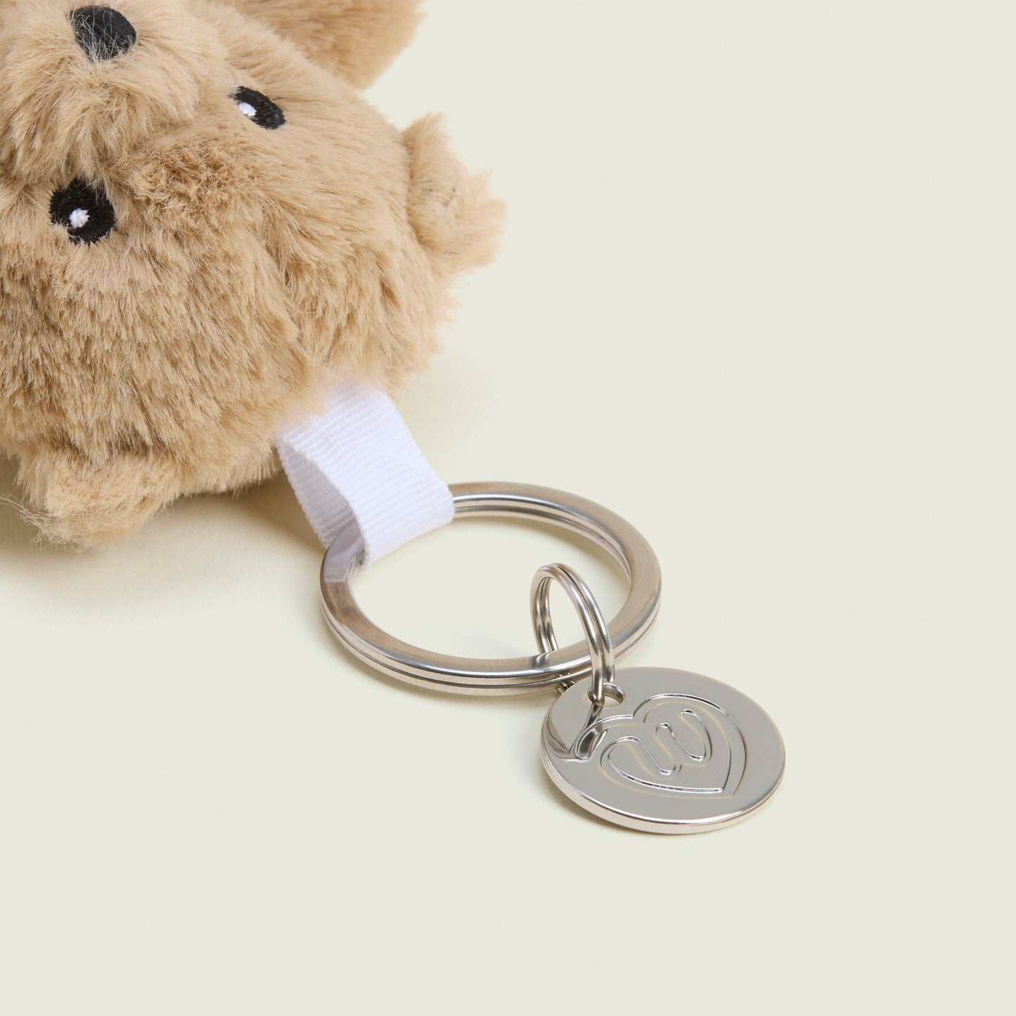 Brown Curly Bear Keyring