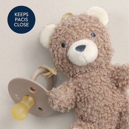 *NEW OPTIONS* Bitzy Pal Natural Rubber Pacifier & Plush: Bear
