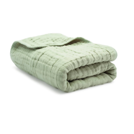 Adult Muslin Cotton Blanket- Sage