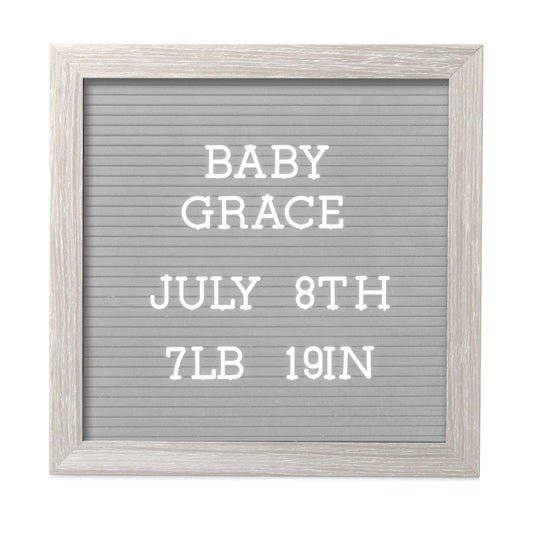 Rustic Wooden Letterboard Set with 188 Letters & Numbers